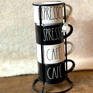 🤍☕️ espresso/cafe  Rae Dunn stacking mugs ☕️🤍